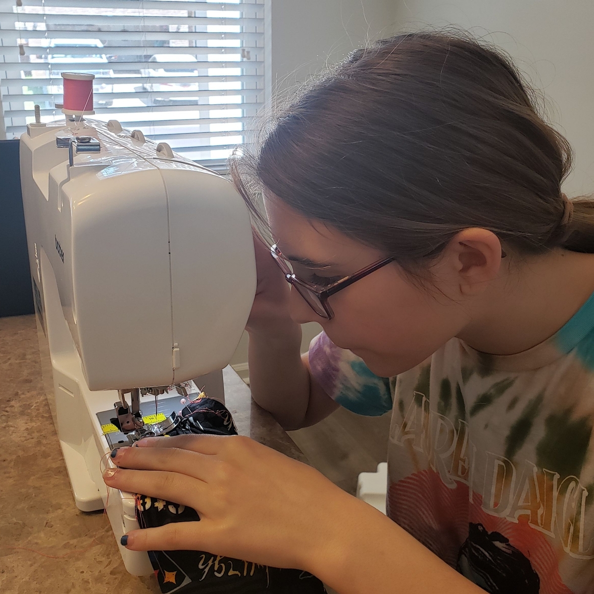 Pinewood student Sophia Yanzetich spent her spring break sewing masks for hospice employees.
